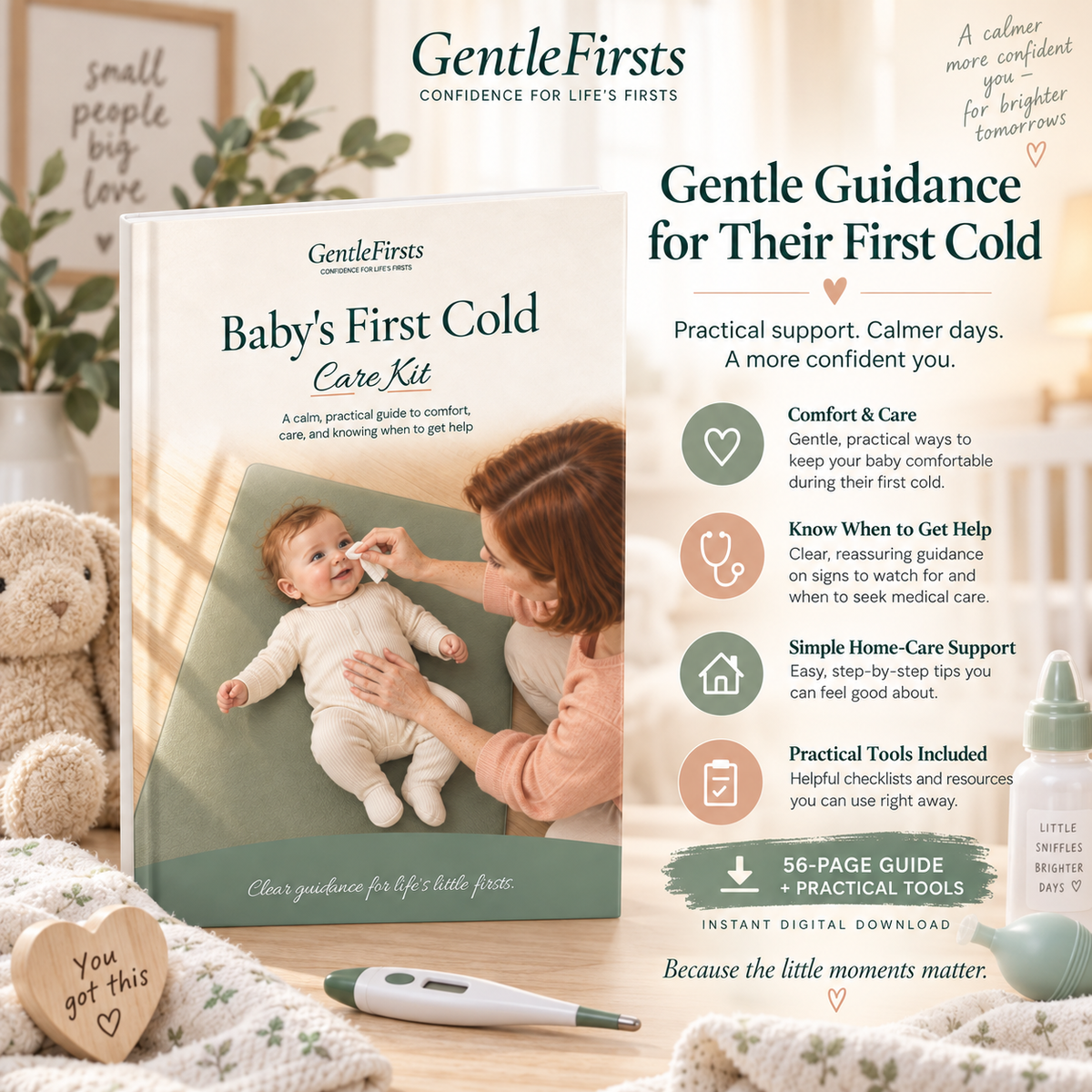 Baby’s First Cold Care Kit | Digital Guide & Printable Tools