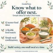 Baby first food ideas — 12 starter foods, flexible food matrix, and meal combinations