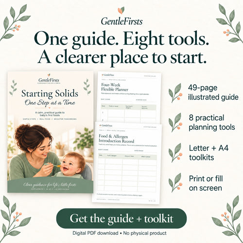 Starting Solids guide and toolkit — 49-page illustrated guide plus 8 practical tools