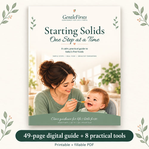 Starting Solids, One Step at a Time — 49-page GentleFirsts digital guide with 8 practical tools